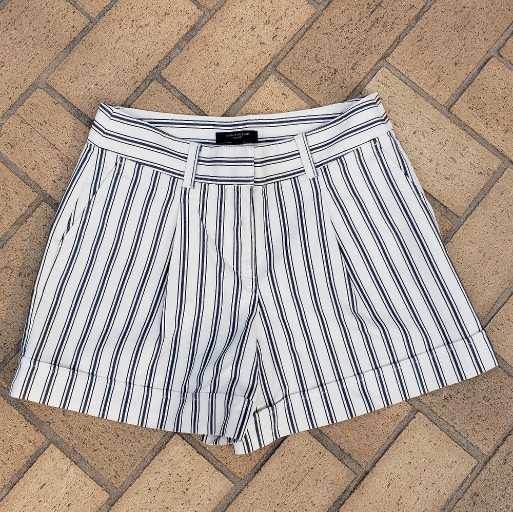 Ann Taylor High waist pin stripe shorts